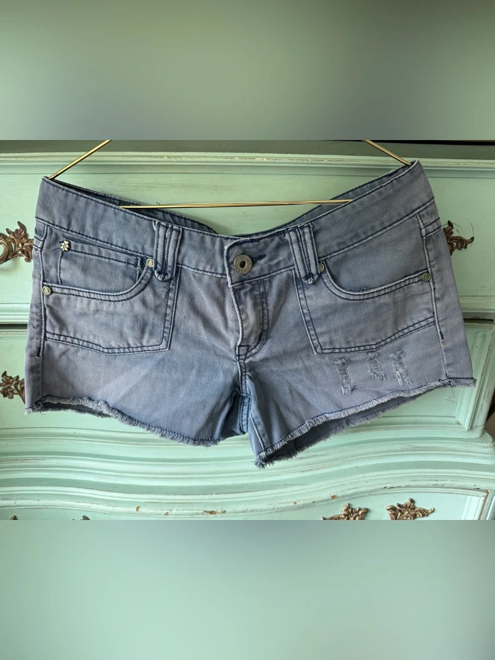 Light Blue Denim Cutoff Shorts